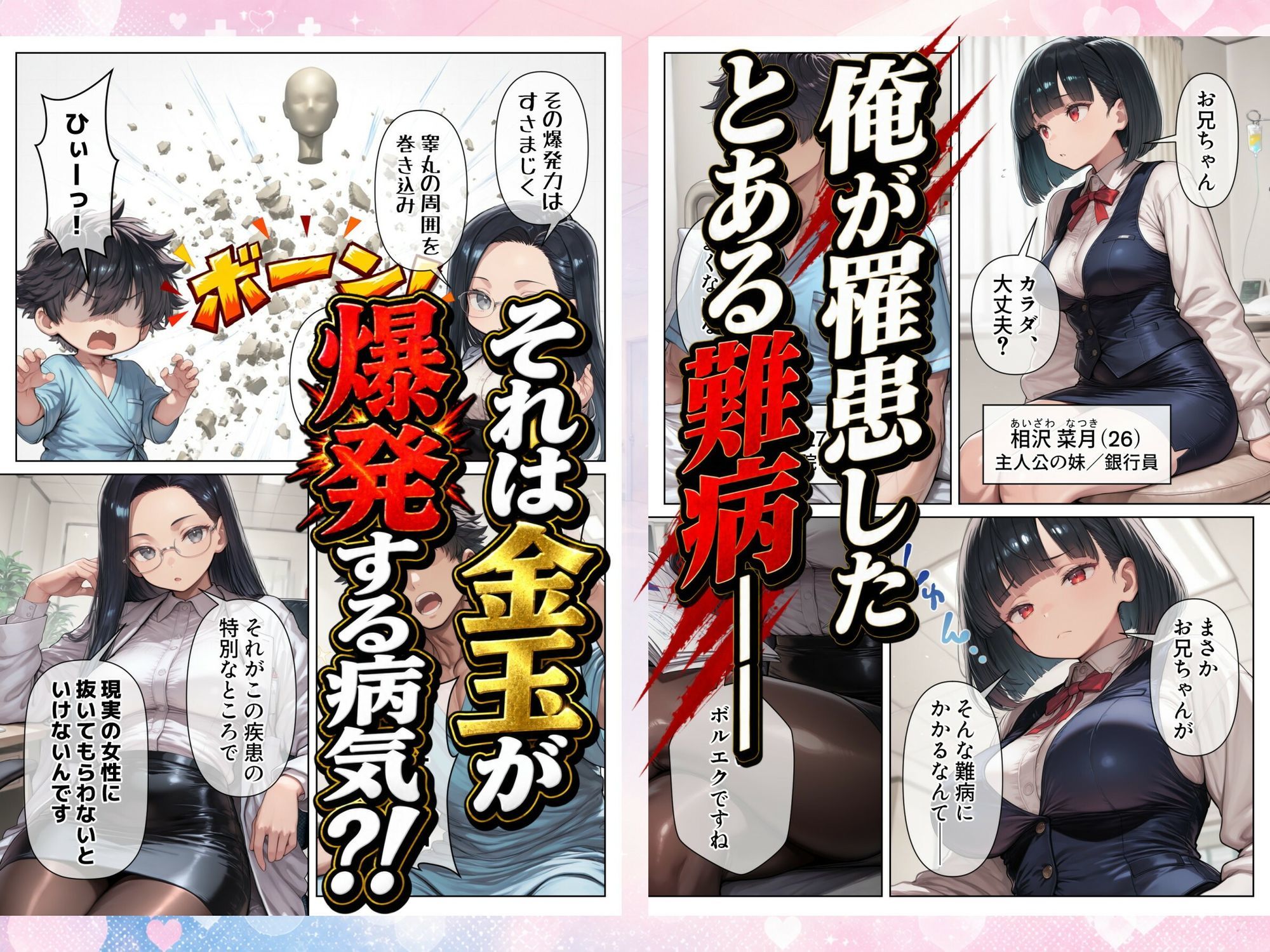 シコシコしてもらわないと金玉が爆発する病気  〜美人ナースたちによる濃厚搾精治療〜【エロ漫画】d_817237 | パルテノンの宴