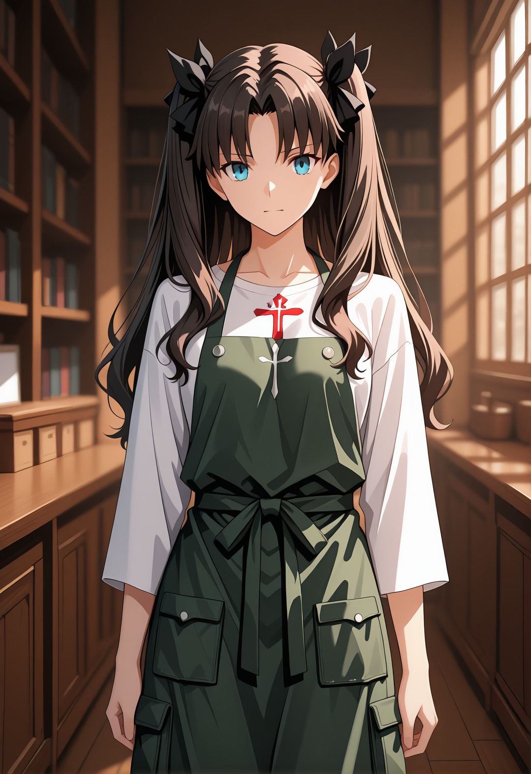 F〇teパロディ遠〇凛 裸エプロン図書館孕ませ連続行為 制服妊娠シチュ満載エロ画像166枚【エロ漫画】d_780339 | ありす工房