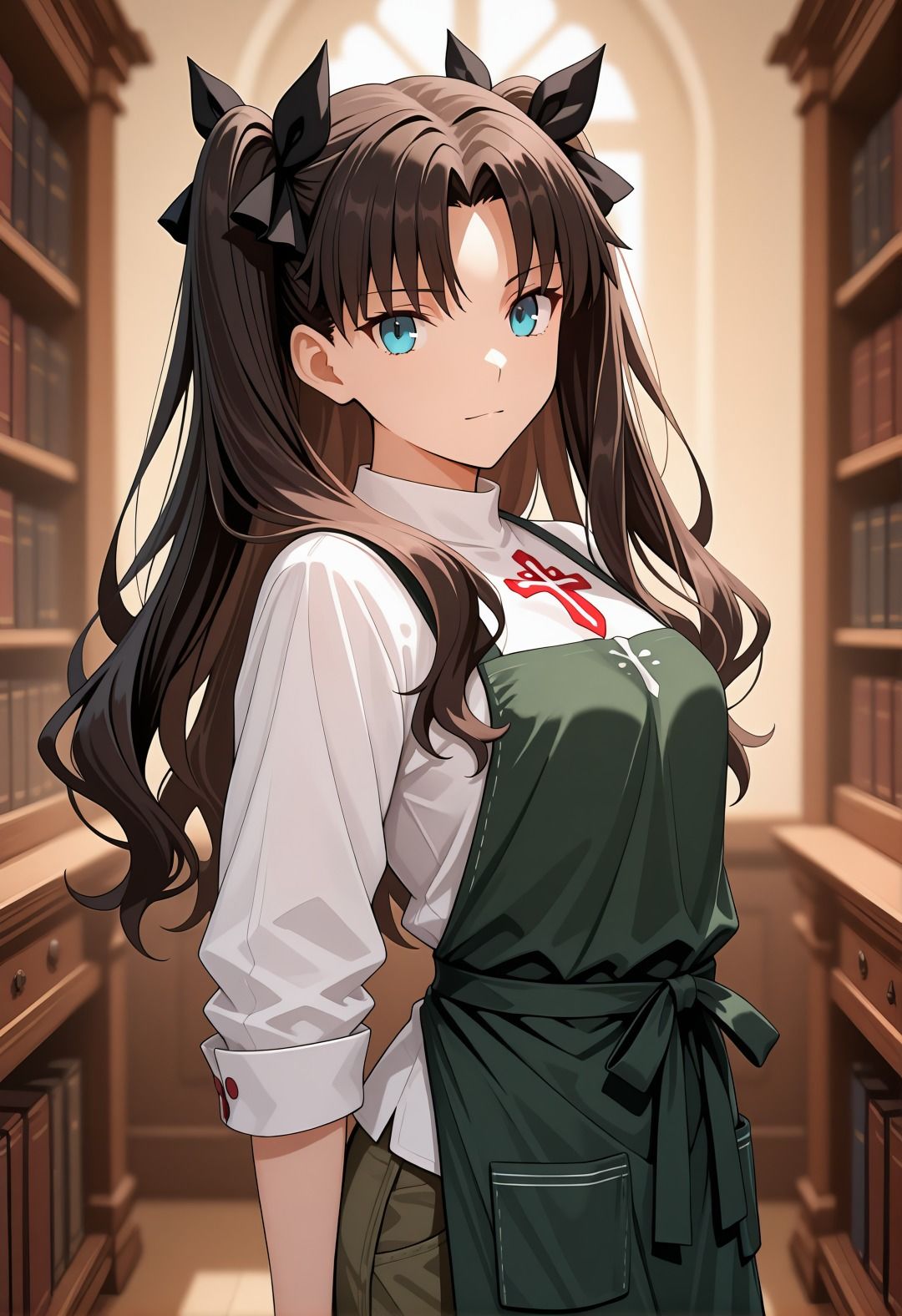 F〇teパロディ遠〇凛 裸エプロン図書館孕ませ連続行為 制服妊娠シチュ満載エロ画像166枚【エロ漫画】d_780339 | ありす工房