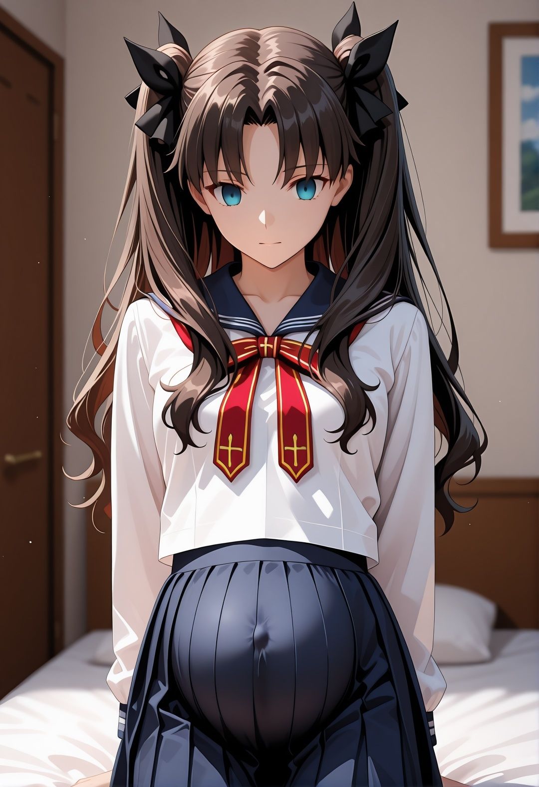 F〇teパロディ遠〇凛 裸エプロン図書館孕ませ連続行為 制服妊娠シチュ満載エロ画像166枚【エロ漫画】d_780339 | ありす工房