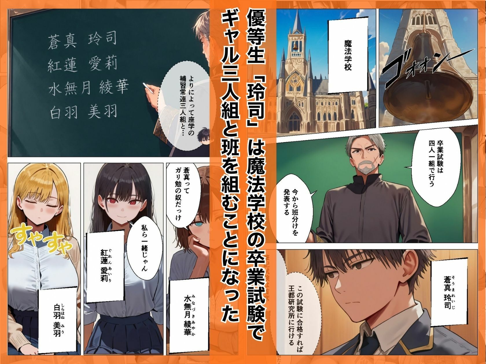1軍ギャル三人組にデカチン見せたら生ハメセックスすることになっちゃった話【エロ漫画】d_831116 | おなぷり